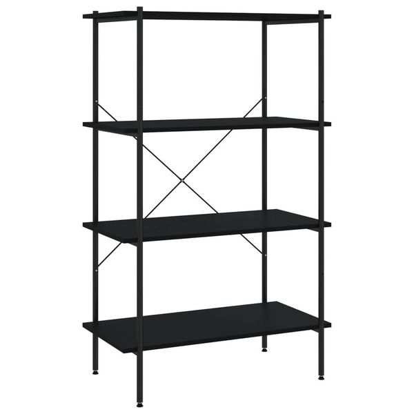 Syfax™ Scaffale Con 4 Mensole Nero 80X40X130 Cm-image