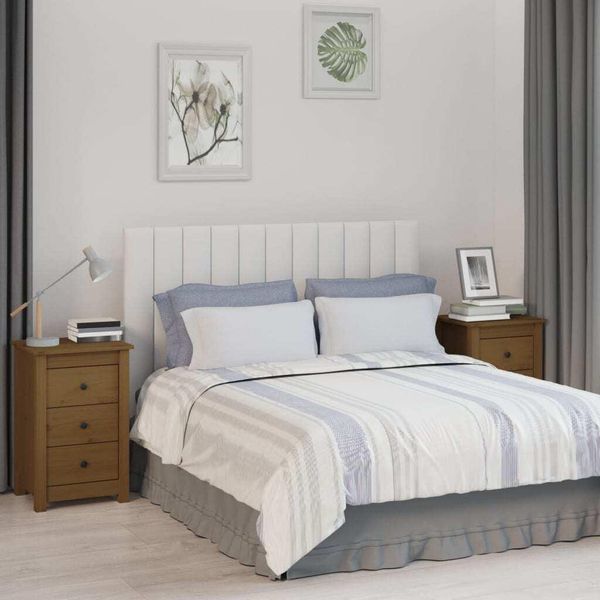 Vidaxl Comodini 2 Pz. Marrone Miele 40X35X61,5 Cm In Legno Di Pino Massiccio-image