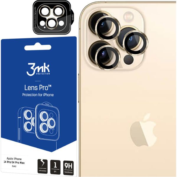 Apple Iphone 14 Pro/14 Pro Max - Protezione Lente 3Mk Pro Oro-image