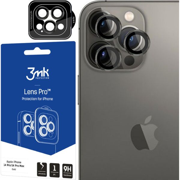 Apple Iphone 13 Pro/13 Pro Max - Protezione Lente 3Mk Pro Grigio Grafite-image