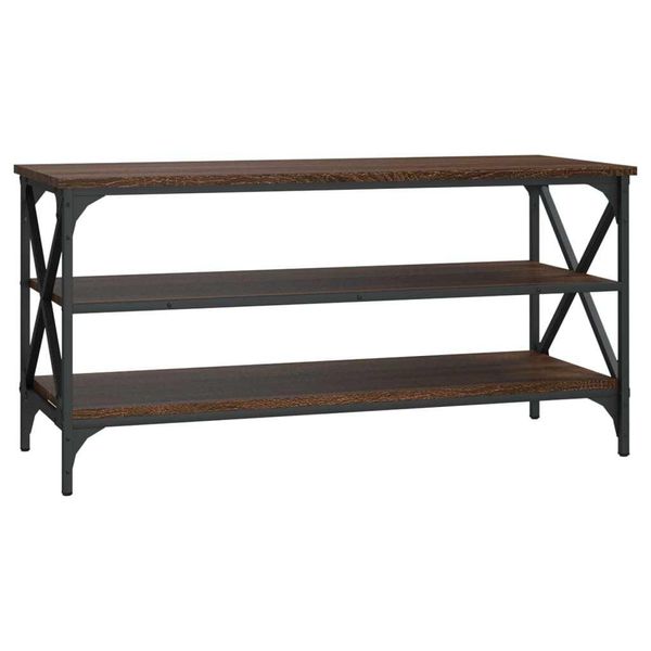 Mobile Tv Look Rovere Marrone 100X40X50 Cm Materiale A Base Di Legno-image