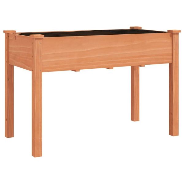 Vidaxl Fioriera Con Inserto Marrone 118X59X76 Cm In Legno Massiccio D'abete-image