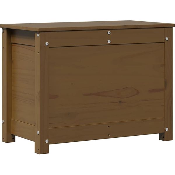 Cassapanca Marrone Miele 60X32X45,5 Cm In Legno Di Pino Massiccio-image