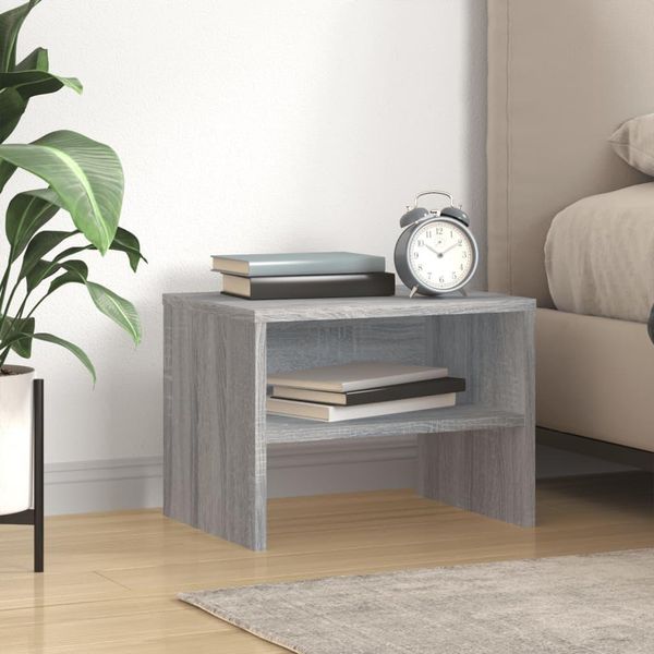Vidaxl Comodino Grigio Sonoma 40X30X30 Cm Materiale A Base Di Legno-image