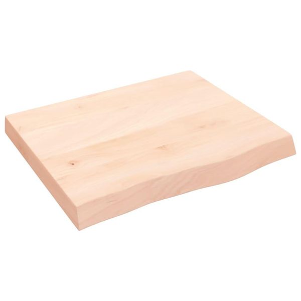 Piano Del Tavolo 60X50X(2-6) Cm In Rovere Massiccio Non Trattato-image