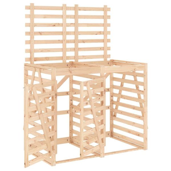 Vidaxl Cassonetto Per Rifiuti Da 2 Tonnellate In Legno Di Pino Massiccio-image