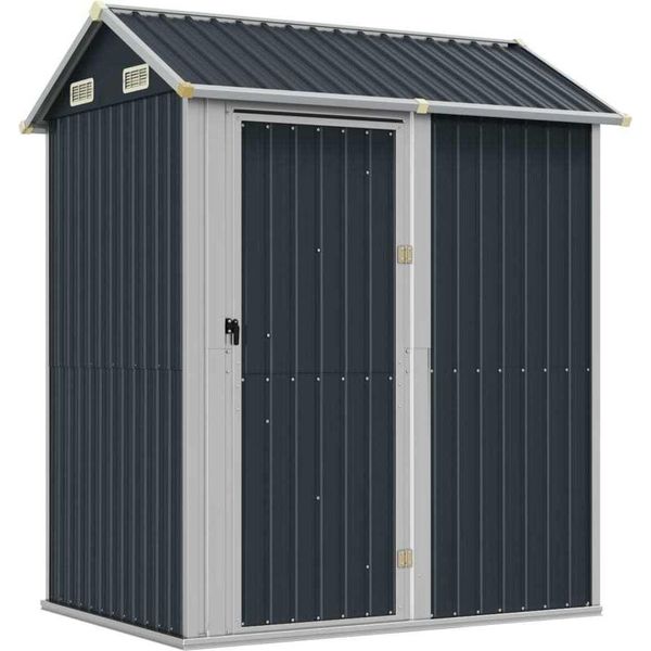 Vidaxl Capanno Per Attrezzi Antracite 192X152,5X237 Cm Acciaio Zincato-image