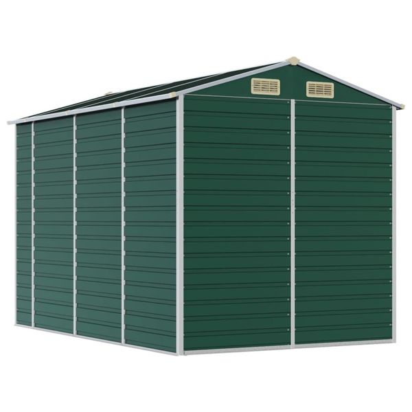 Vidaxl Casetta Da Giardino Verde 191X300X198 Cm Acciaio Zincato-image