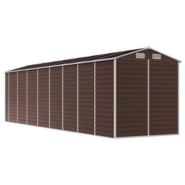 Vidaxl Casetta Da Giardino Marrone 191X725X198 Cm Acciaio Zincato-image