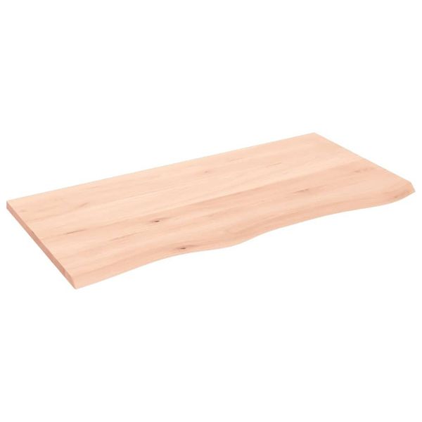 Vidaxl Mensola A Muro 100X50X2 Cm In Legno Massiccio Di Rovere Non Trattato-image