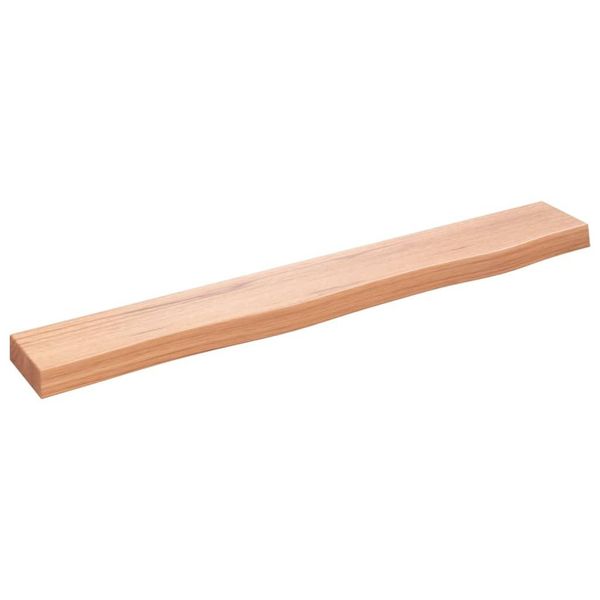 Vidaxl Mensola A Muro Marrone Chiaro 80X10X4 Cm In Legno Massiccio Trattato Con Rovere-image