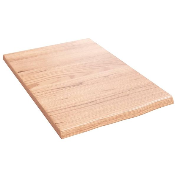 Mensola A Muro Marrone Chiaro 40X60X2 Cm In Legno Massiccio Trattato Con Rovere-image