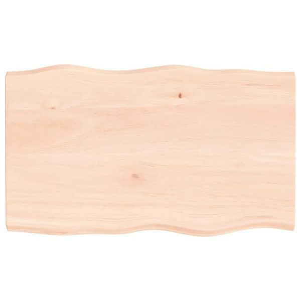 Piano Del Tavolo 100X60X(2-4) Cm In Legno Massiccio Non Trattato Bordo Albero-image
