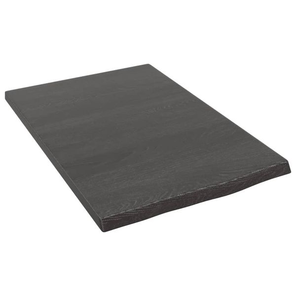 Mensola A Muro Marrone Scuro 40X60X2 Cm In Legno Massiccio Trattato Con Rovere-image