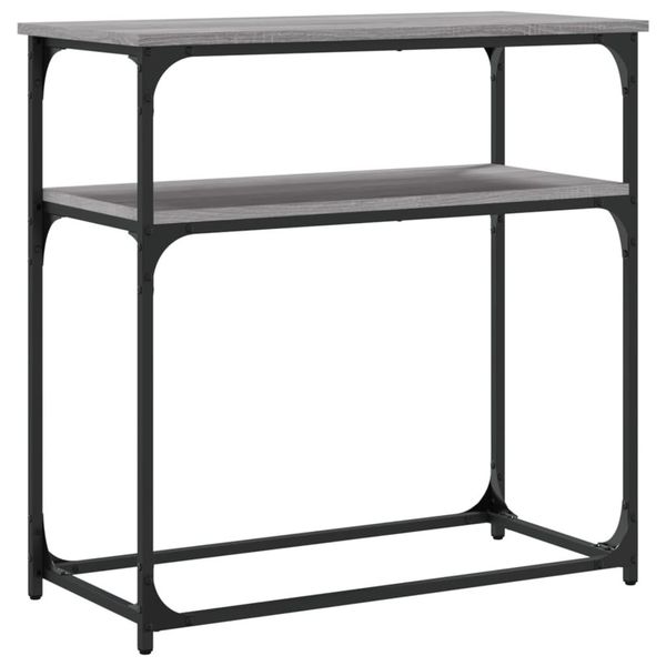 Tavolo Consolle Grigio Sonoma 75X35,5X75 Cm Materiale A Base Di Legno-image