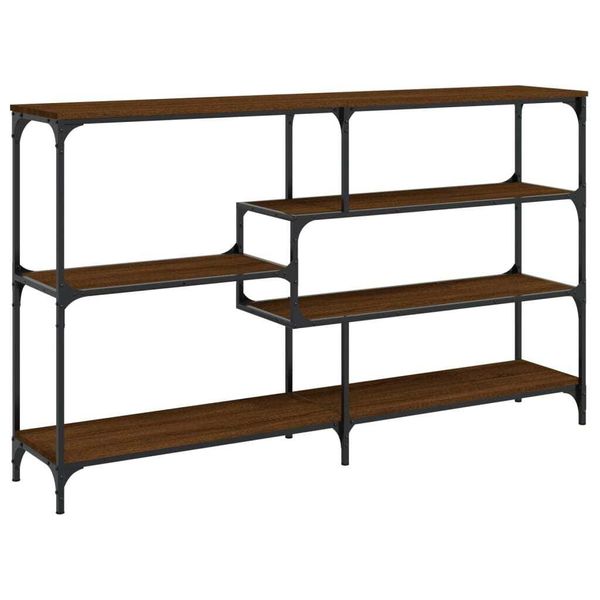 Tavolo Consolle Look Rovere Marrone 160X32X95 Cm Materiale A Base Di Legno-image