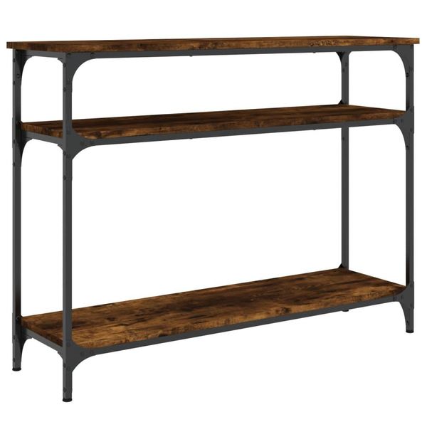 Tavolo Consolle In Rovere Fumé 100X29X75 Cm Materiale A Base Di Legno-image