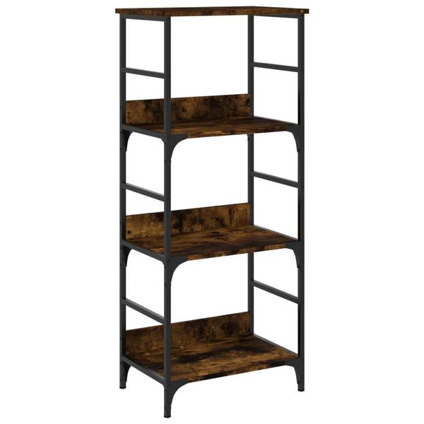 Libreria In Rovere Fumé 50X33X117,5 Cm Materiale A Base Di Legno-image