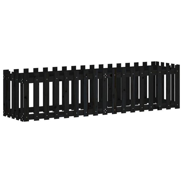Vidaxl Letto Rialzato A Doghe Design Nero 200X50X50 Cm In Legno Di Pino Massiccio-image