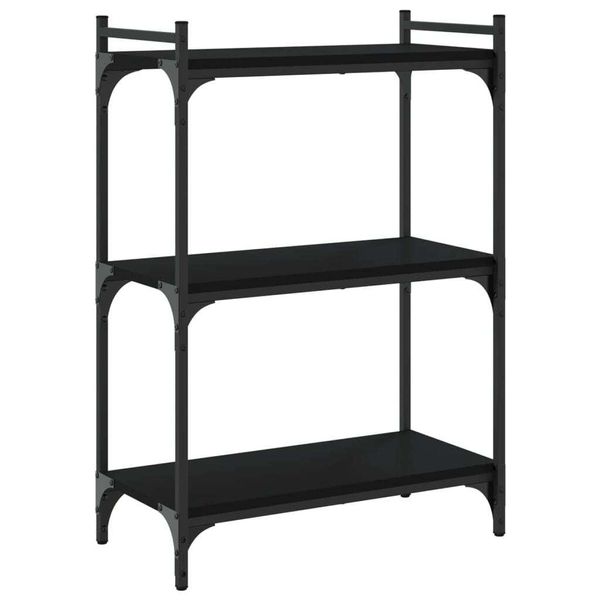 Syfax™ Libreria A 3 Ripiani Nera 60X30X86 Cm In Legno Multistrato-image