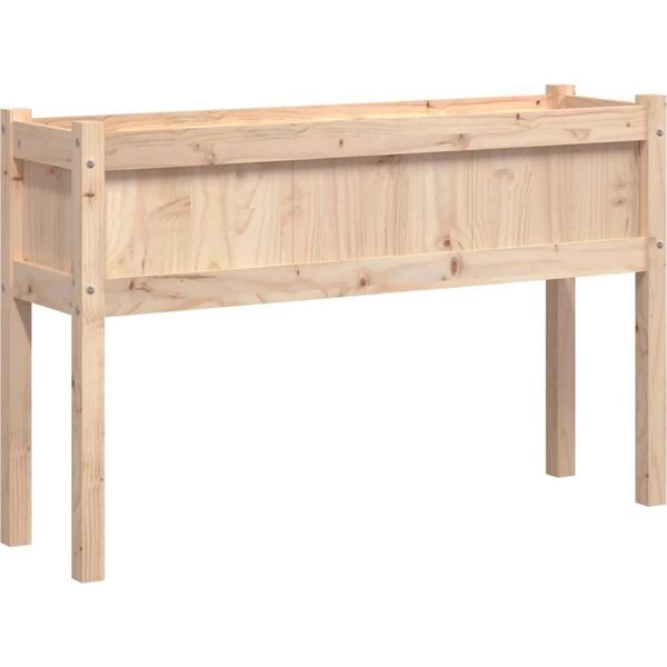 Vidaxl Fioriera Con Piedi 110X31X70 Cm In Legno Di Pino Massiccio-image