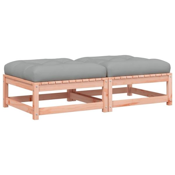 Sgabello Da Giardino Con Cuscino 2 Pz. Legno Massiccio Di Abete Douglas-image