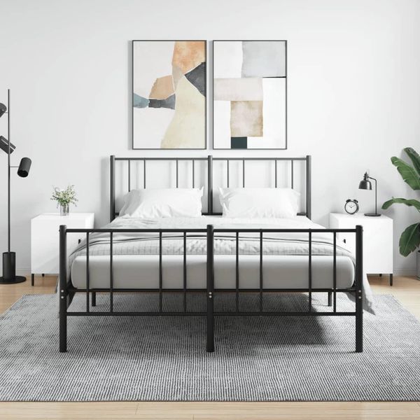 Comodini 2 Pz. Bianco Lucido 40X40X50 Cm Materiale A Base Di Legno-image