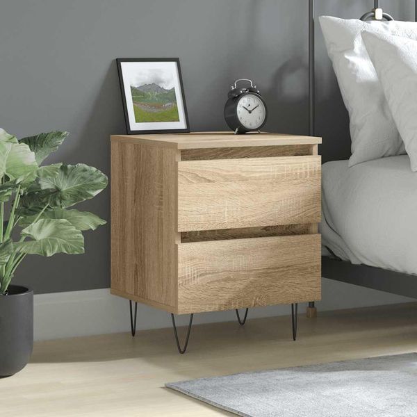 Vidaxl Comodino Rovere Sonoma 40X35X50 Cm Materiale A Base Di Legno-image