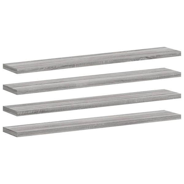 Mensole A Muro 4 Pz. Grigio Sonoma 60X10X1,5 Cm Materiale A Base Di Legno-image
