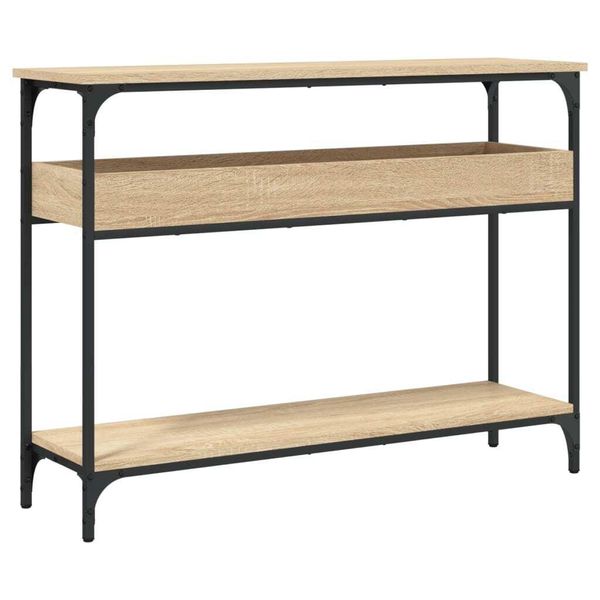 Consolle Con Ripiano Rovere Sonoma 100X29X75Cm Materiale A Base Di Legno-image