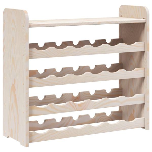 Portabottiglie Con Ripiano Superiore 67,5X25X60 Cm In Legno Di Pino Massiccio-image
