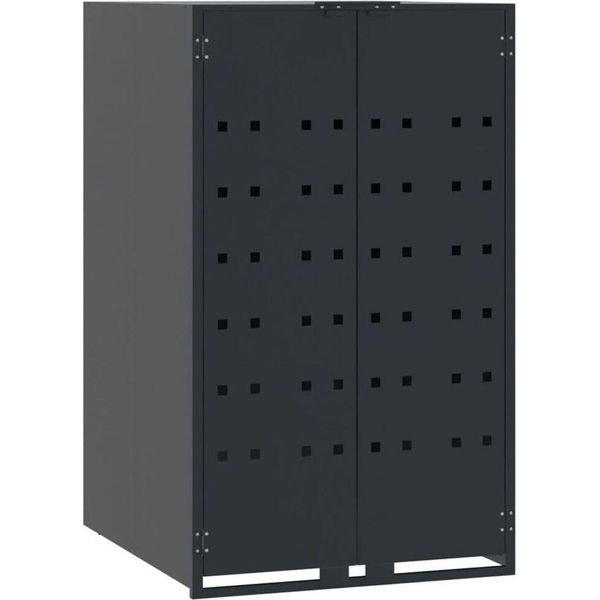 Vidaxl -Magazzino Per 1 Contenitore 69X79X117 Cm Acciaio Antracite-image
