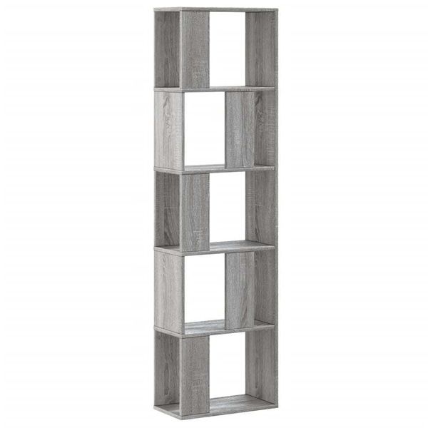 Syfax™ Libreria 5Ripiani Grigio Sonoma 45X23,5X162,5 Legno Multistrato-image