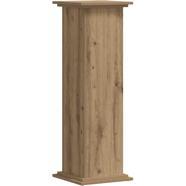 Vidaxl Supporto Per Piante In Rovere Artisan 33X33X100 Cm Materiale A Base Di Legno-image