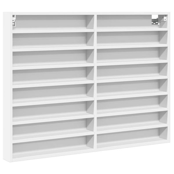 Syfax™ Armadietto Con Vetrina Bianco 100X8,5X75 Cm Legno Multistrato-image