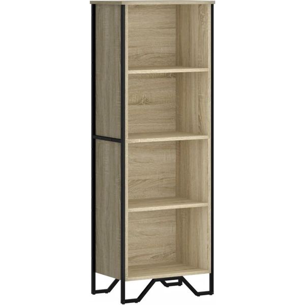 Libreria In Rovere Sonoma 50X31X137,5 Cm Materiale A Base Di Legno-image