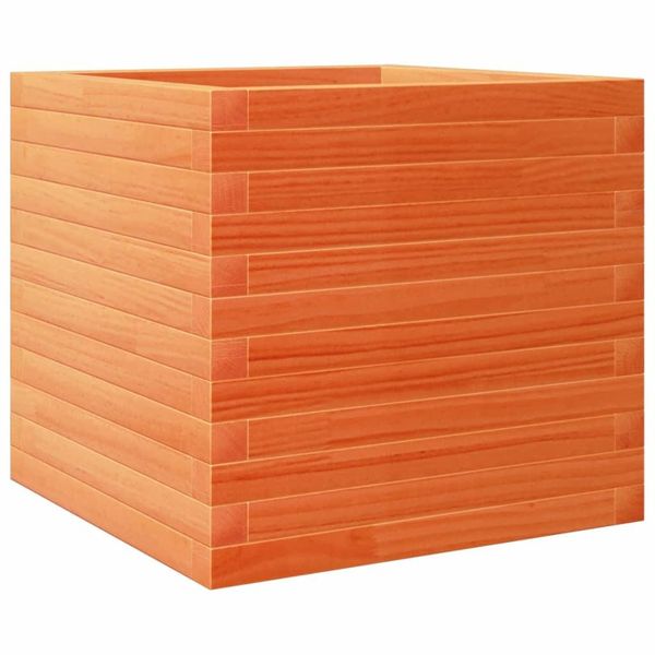 Vidaxl Fioriera Marrone Cera 50X50X45,5 Cm In Legno Di Pino Massiccio-image