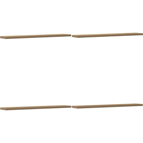 Vidaxl Scaffali 4 Pz. Rovere Artigianale 60X10X1,5 Cm Materiale A Base Di Legno-image
