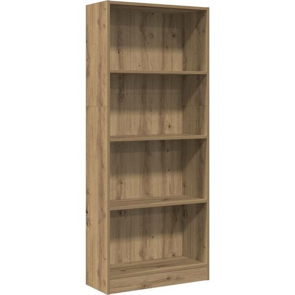 Vidaxl Libreria Artisan In Rovere 60X24X143 Cm Materiale A Base Di Legno-image