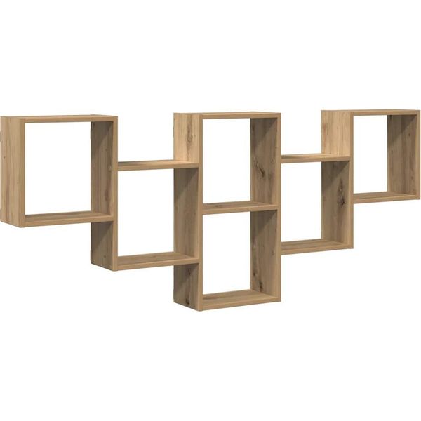 Vidaxl Scaffale A Muro Rovere Artigianale 159X18X66 Cm Materiale A Base Di Legno-image