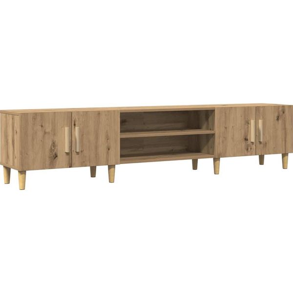 Vidaxl Mobile Tv In Rovere Artisan 180X31,5X40 Cm Materiale A Base Di Legno-image