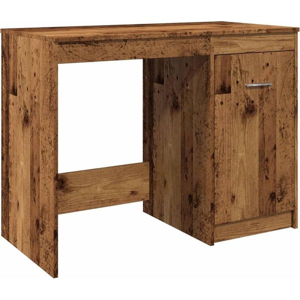 Vidaxl Scrivania Effetto Legno Vecchio 100X50X76 Cm Materiale A Base Di Legno-image