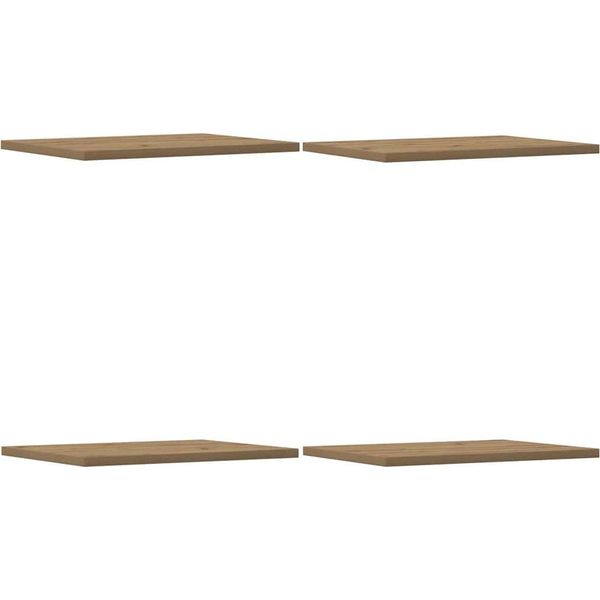 Vidaxl Scaffali 4 Pz. Rovere Artigianale 40X30X1,5 Cm Materiale A Base Di Legno-image