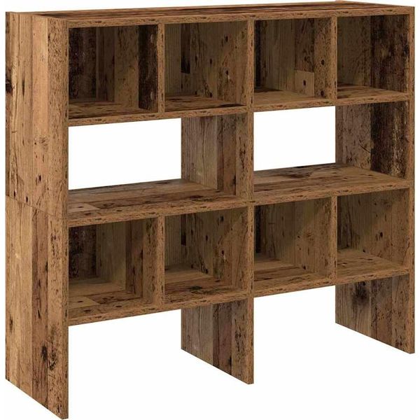 Vidaxl Portascarpe 2 Pezzi Impilabili In Legno Vecchio 89,5X30X40 Cm-image