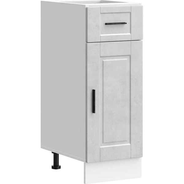 Vidaxl Base Da Cucina Porto Cemento Grigio Materiale A Base Di Legno-image