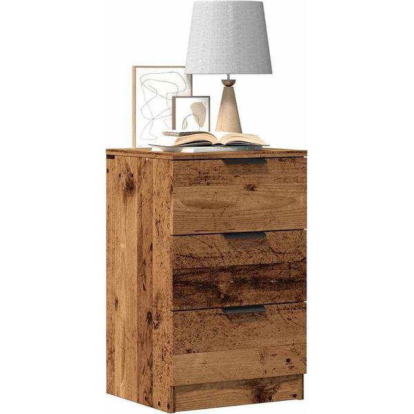 Vidaxl Comodini 2 Pz. Aspetto Legno Recuperato 40X36X65 Cm Materiale A Base Di Legno-image