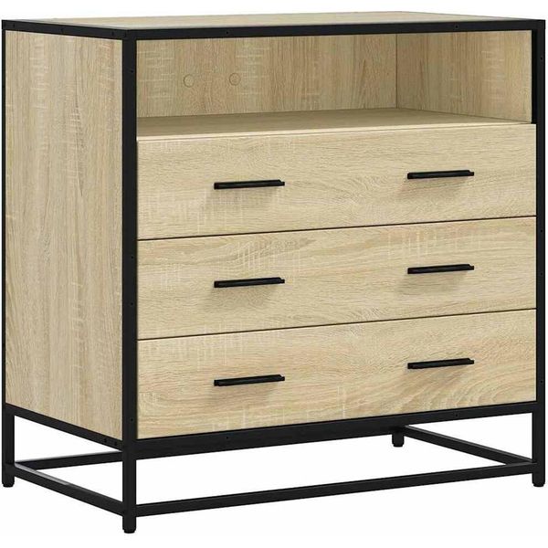 Vidaxl Cassettiera Rovere Sonoma 70X41X70 Cm Materiale A Base Di Legno-image