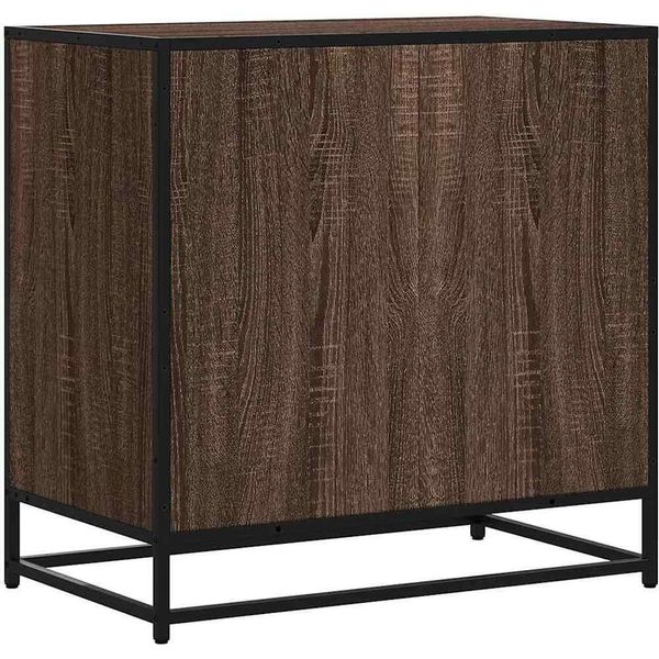 Vidaxl Cassettiera Look Rovere Marrone 70X41X70 Cm Materiale A Base Di Legno-image