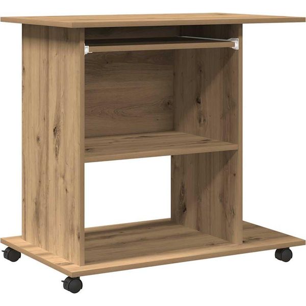 Vidaxl Scrivania Artisan In Rovere 80X50X75 Cm Materiale A Base Di Legno-image