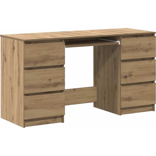 Vidaxl Scrivania Artisan In Rovere 140X50X77 Cm Materiale A Base Di Legno-image